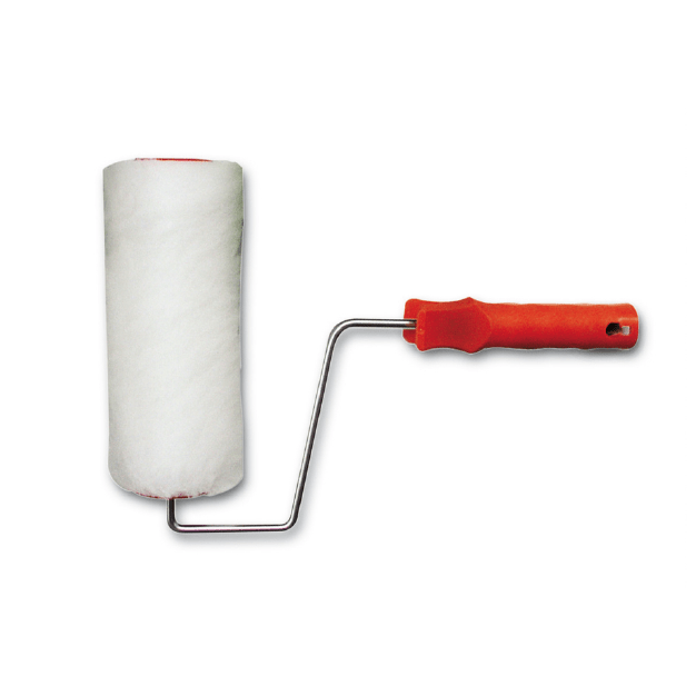 Rullo bianco poliestere completo di manico rosso