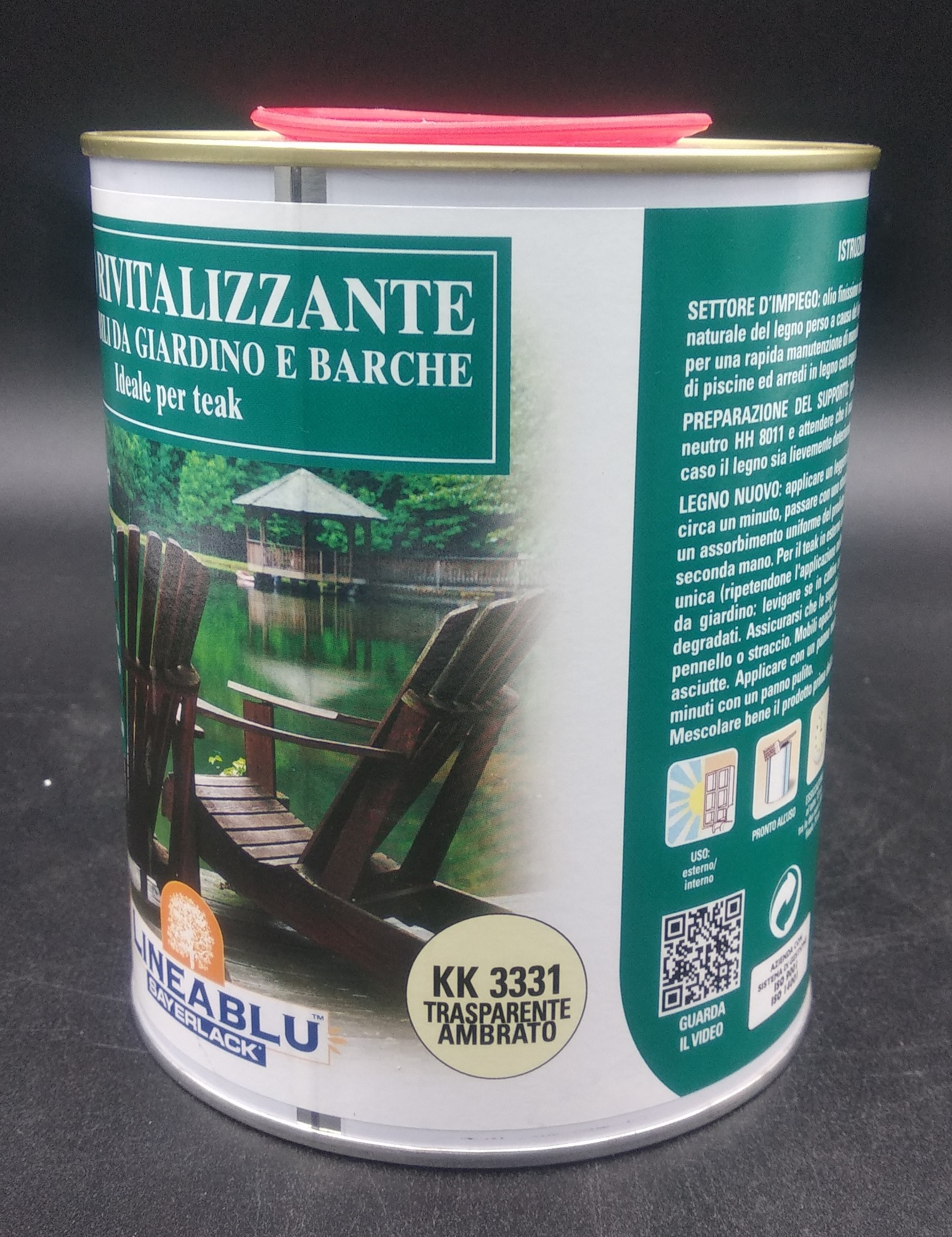 Sayerlack KK3331 olio per mobili da giardino e barche in teak - Linea Blu - immagine 2