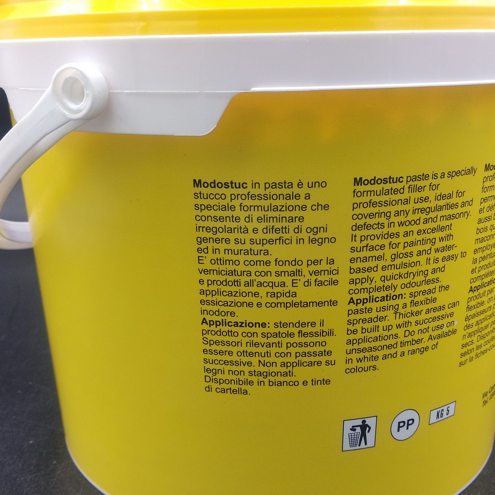 Stucco bianco per legno e muro - Modostuc Plasverol - immagine 4