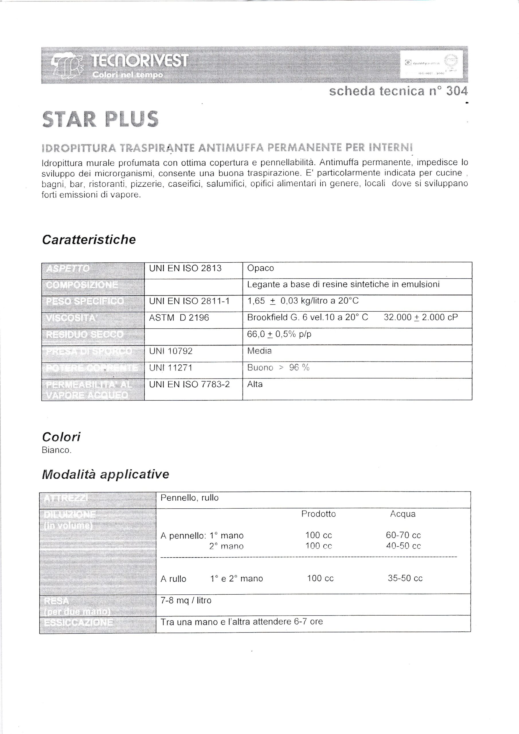STAR PLUS - Idropittura Traspirante e Antimuffa Permanente per Interni. Lt. 10 - immagine 2