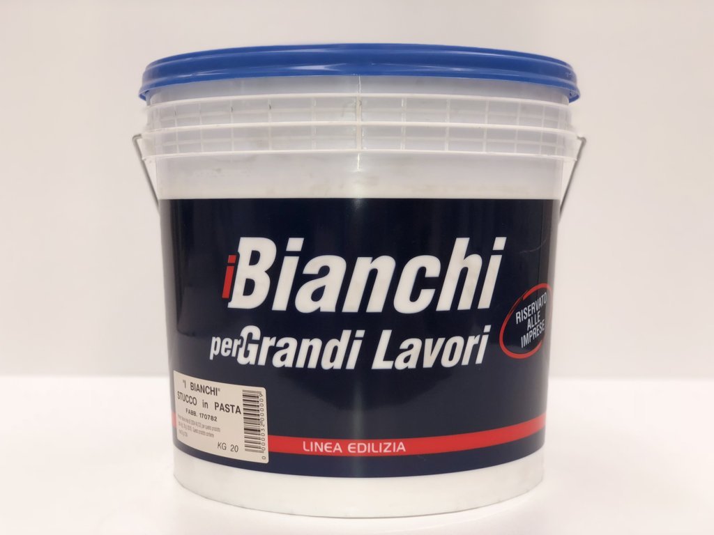 Stucco riempitivo per muri interni “I Bianchi” etichetta