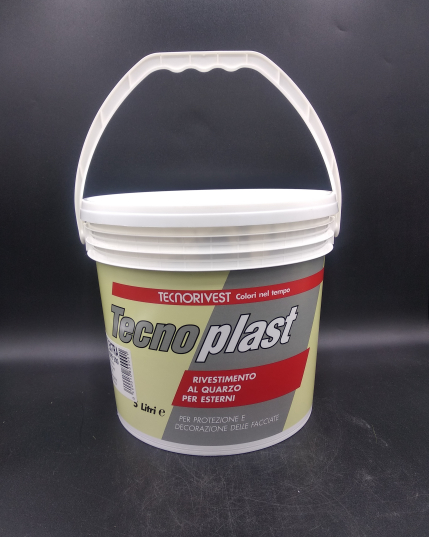 Quarzo plastico liscio o bucciato per esterni Bianco "Tecnoplast" - immagine 2