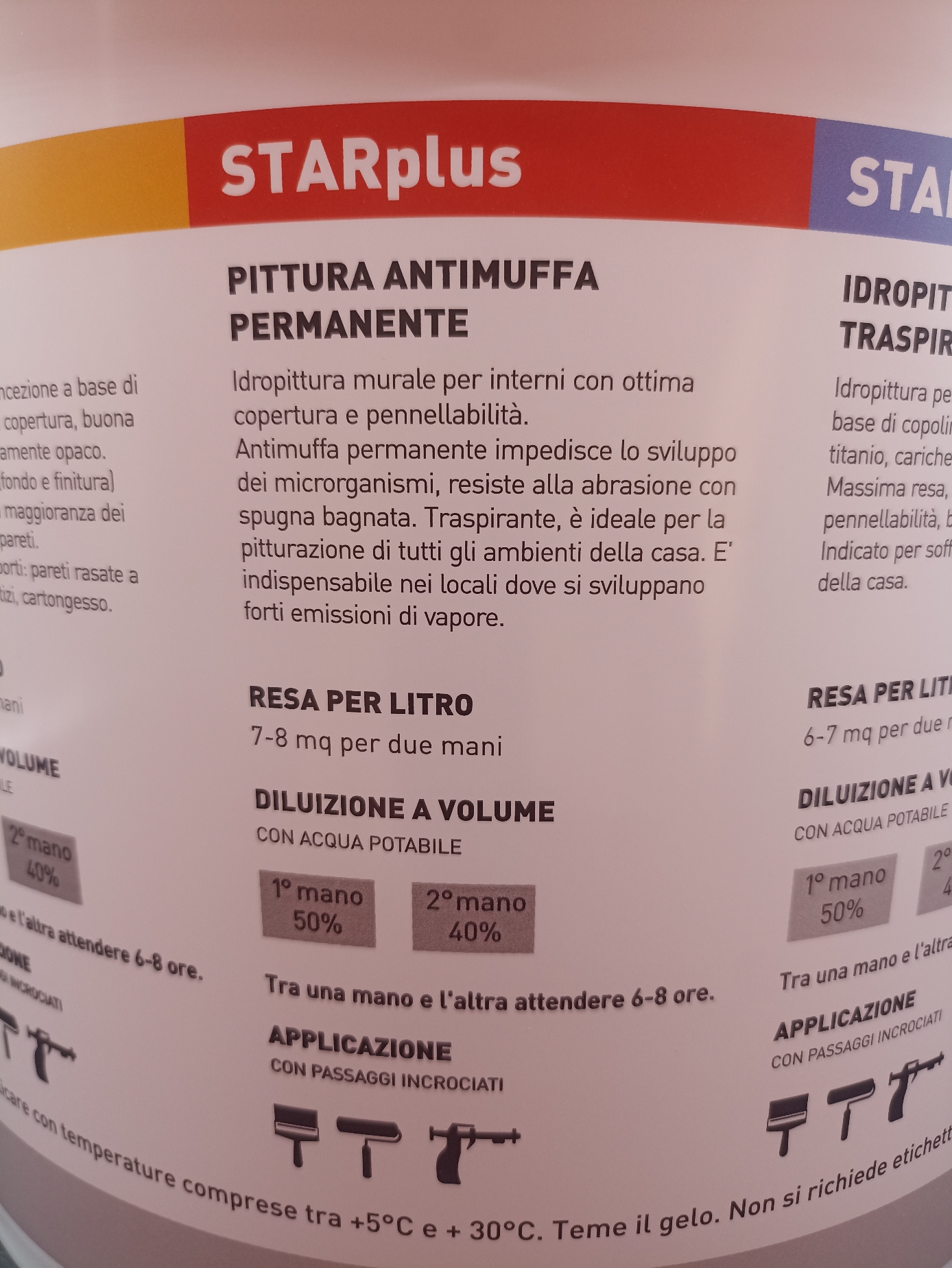STAR PLUS - Idropittura Traspirante e Antimuffa Permanente per Interni. Lt. 10 - immagine 4