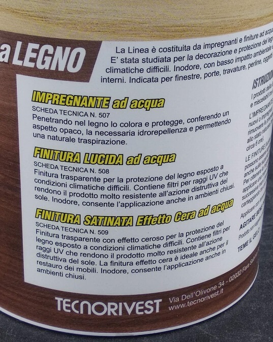 Impregnante protettivo e decorativo ad acqua TECNORIVEST Idrol Colori Vari - immagine 7