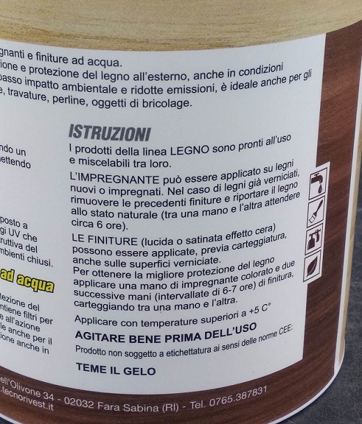 Impregnante protettivo e decorativo ad acqua TECNORIVEST Idrol Colori Vari - immagine 8