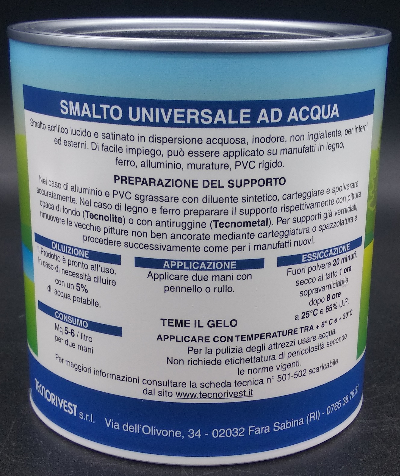 Smalto Bianco Lucido e Satinato Idrol “Tecnorivest” - immagine 3