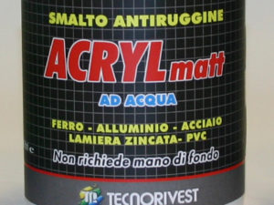 Smalto colorato antiruggine ad acqua ACRYL MAT “Tecnorivest”