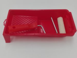 Set pittura con rullino per radiatore in tessuto Velour e vaschetta