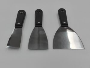 Spatole per stucco in acciaio inox – art. 7163x - set completo