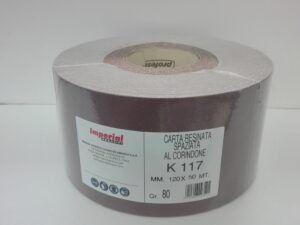Carta abrasiva resinata antistatica al corindone Imperial K117 etichetta