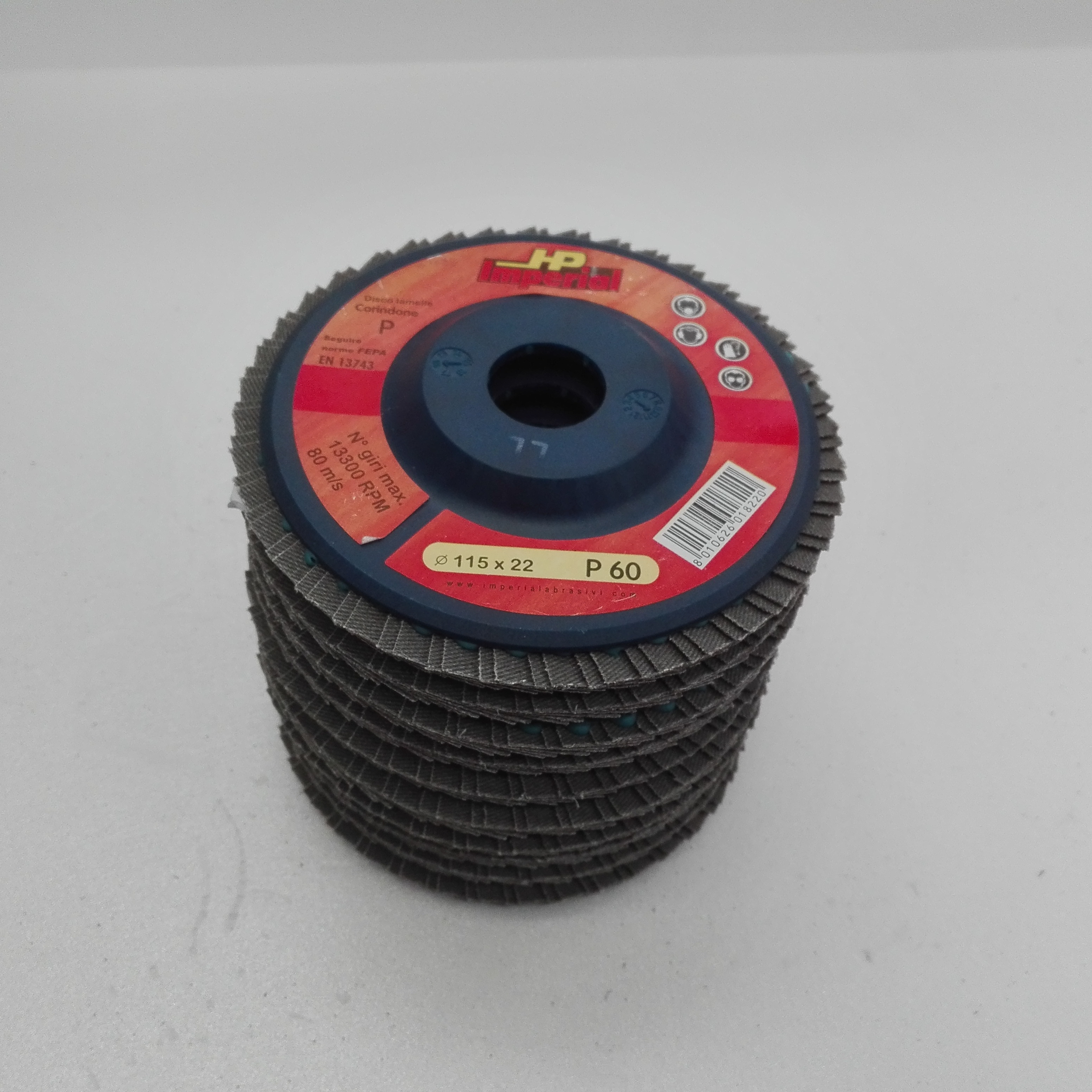 Disco abrasivo lamellare al corindone offerta 5 pezzi Imperial - immagine 2