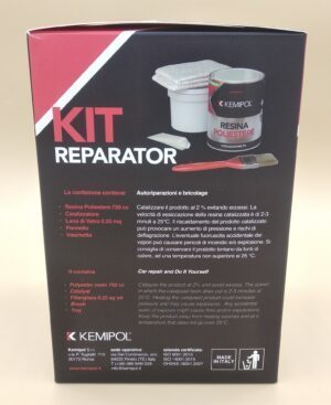 Kit Riparazione vetroresina nautica auto bricolage etichetta retro