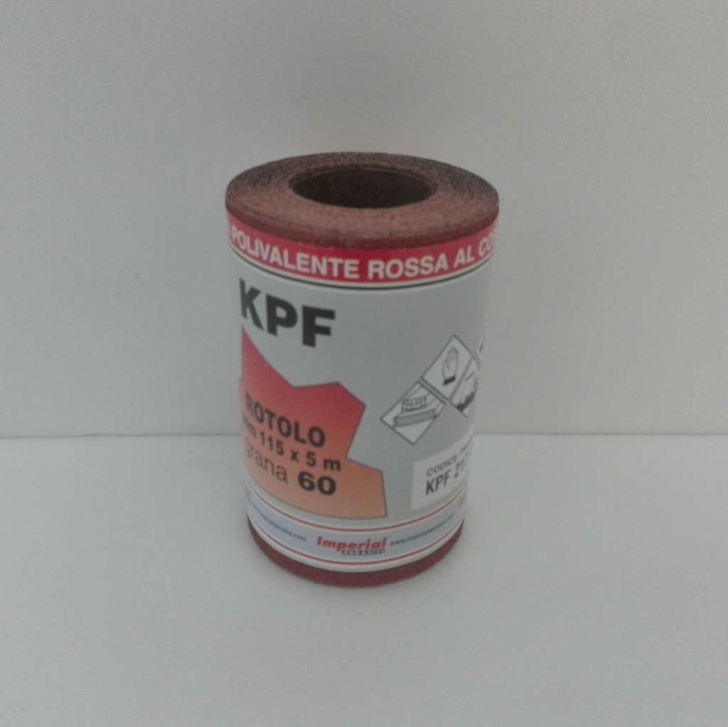 Mini rotoli carta abrasiva polivalente rossa al corindone etichetta fronte