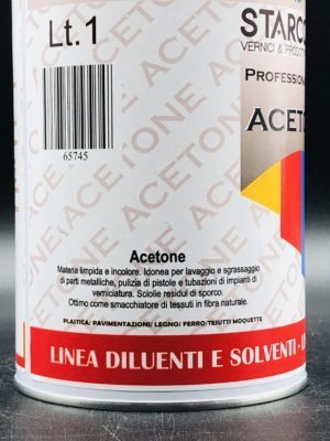 Acetone per vernici professionale 1 litro etichetta bassa