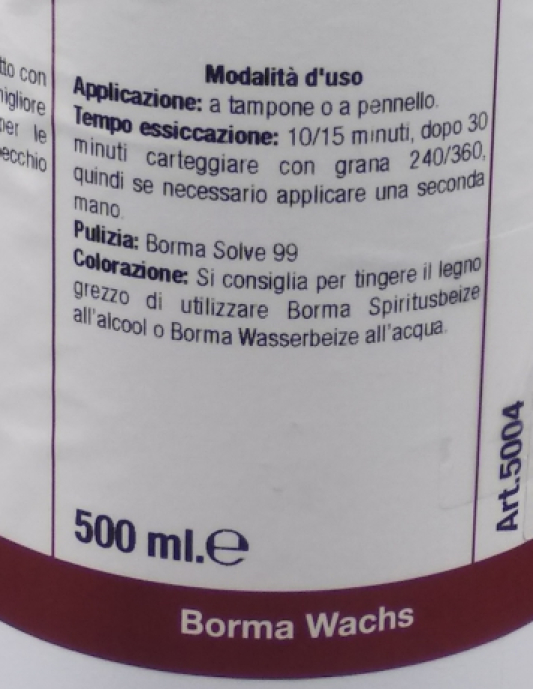 Fondo alla Gommalacca ABTN Borma Wachs ml.500 - immagine 3