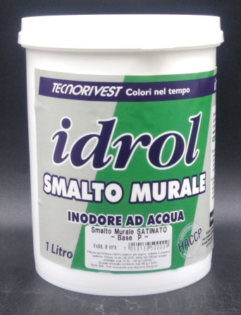 Smalto Murale ad Acqua Bianco Satinato Opaco Lucido Tecnorivest Idrol - immagine 2